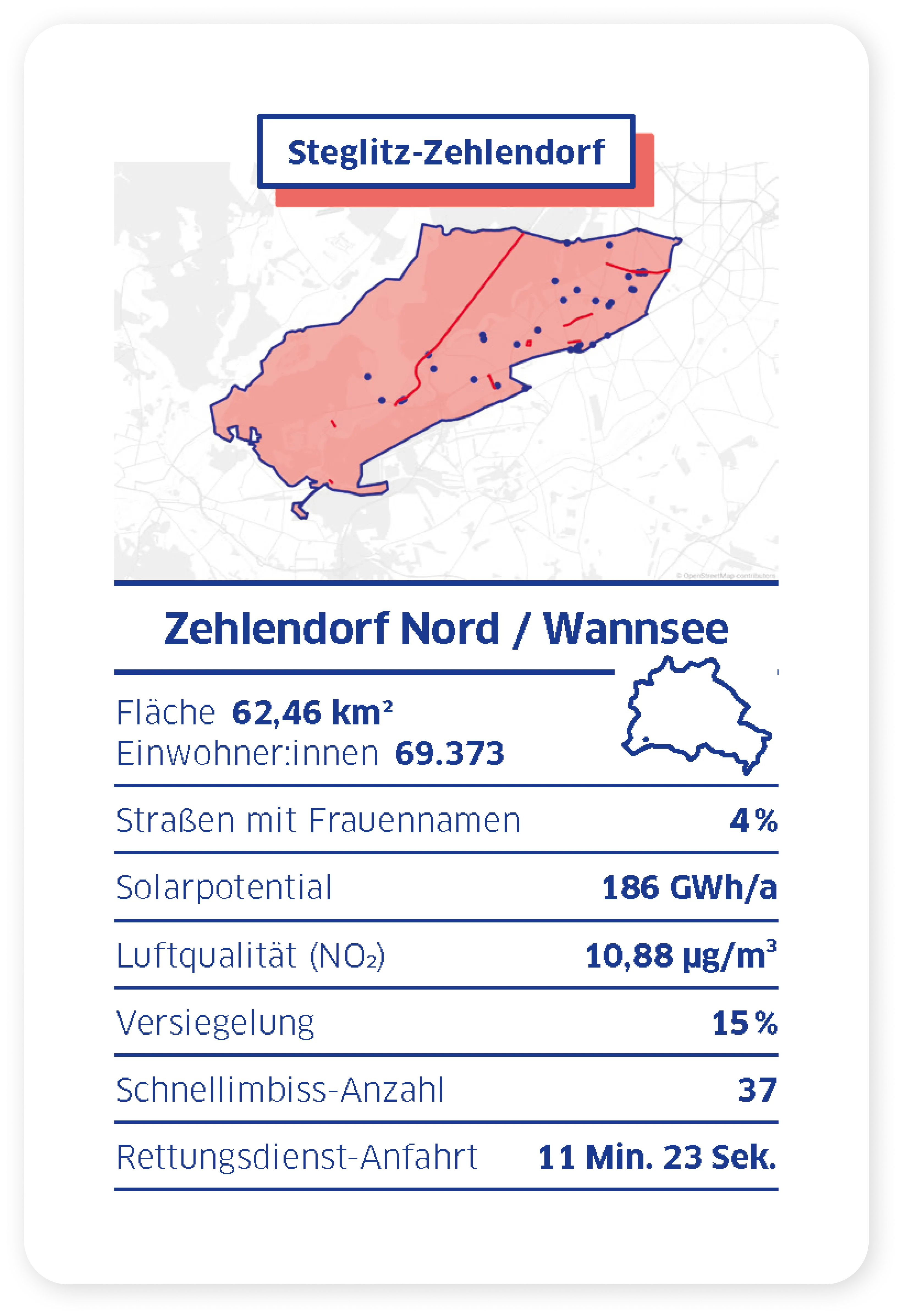 Karte zum PRG Zehlendorf Nord.
