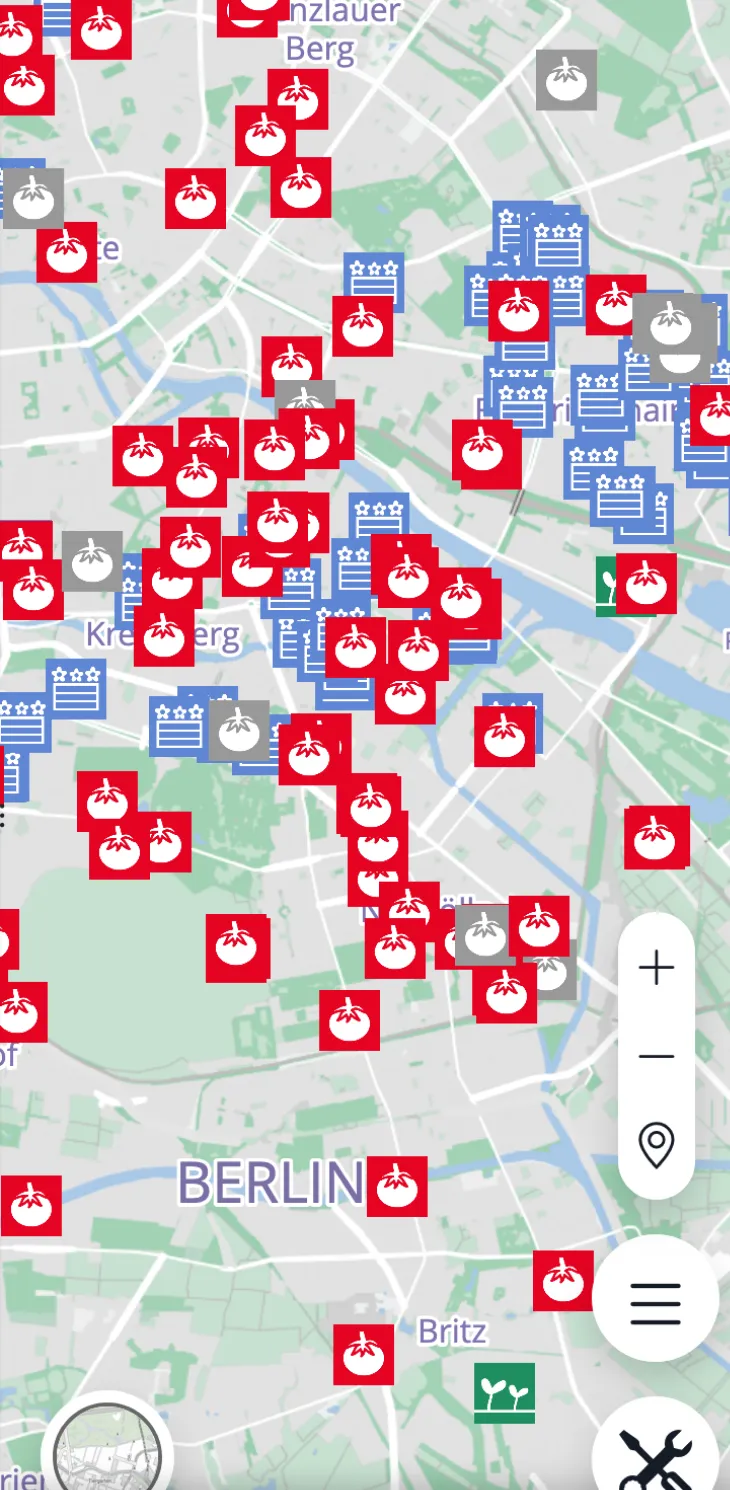 Mobile screenshot für das Projekt: 'Berlin Gärtnert'