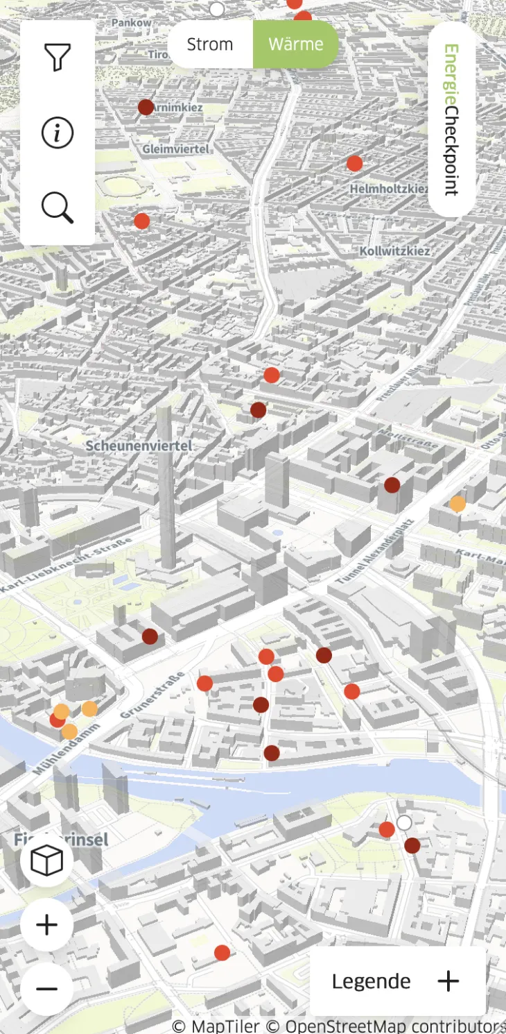 Mobile screenshot für das Projekt: 'EnergieCheckpoint'