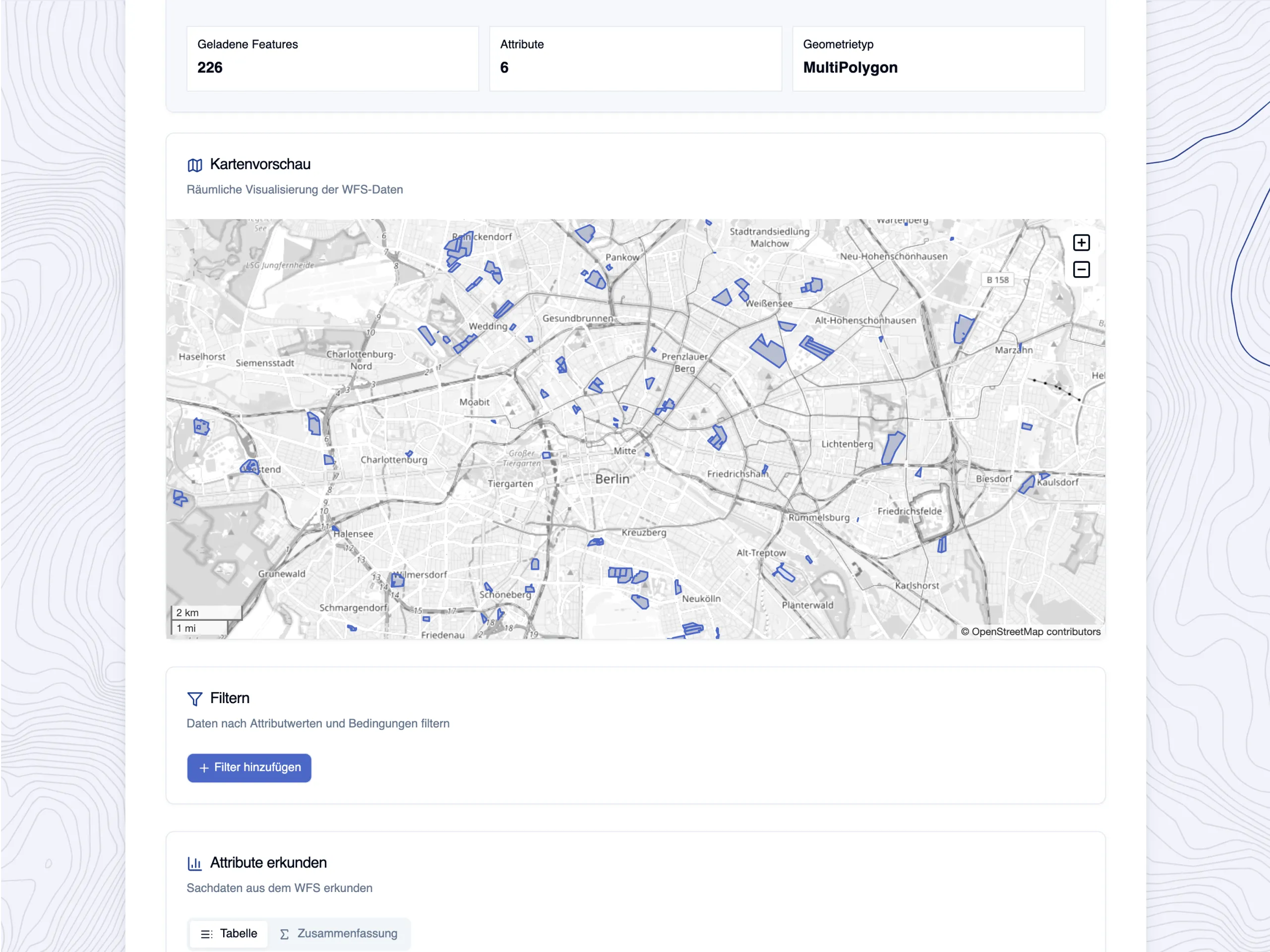 Screenshot für das Projekt: 'WFS-Explorer'